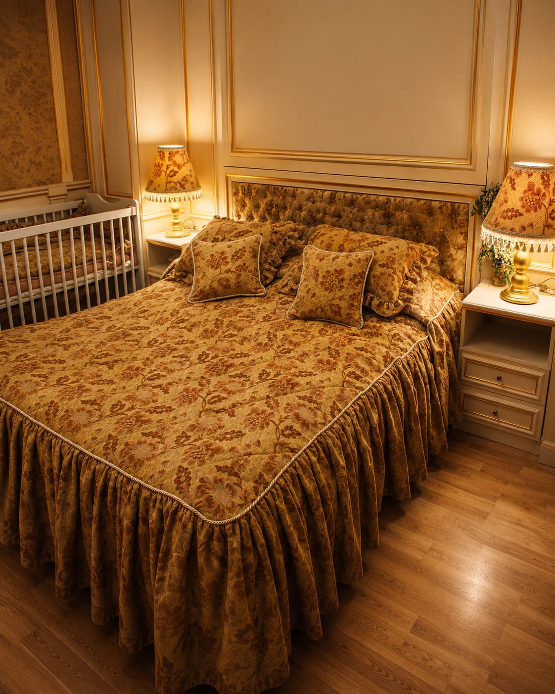Apartament 1 — corridor — parquet, cream doors