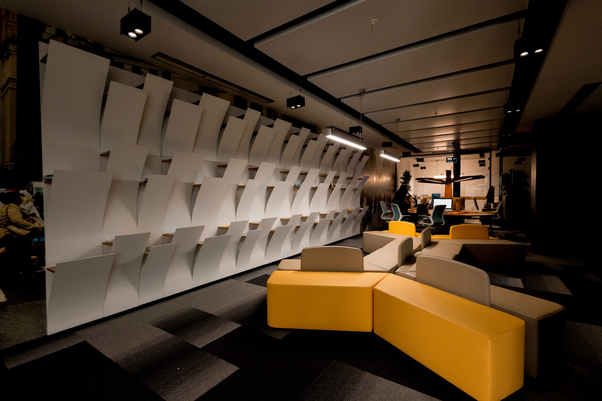 CFO Pharma — modern office — yellow furniture