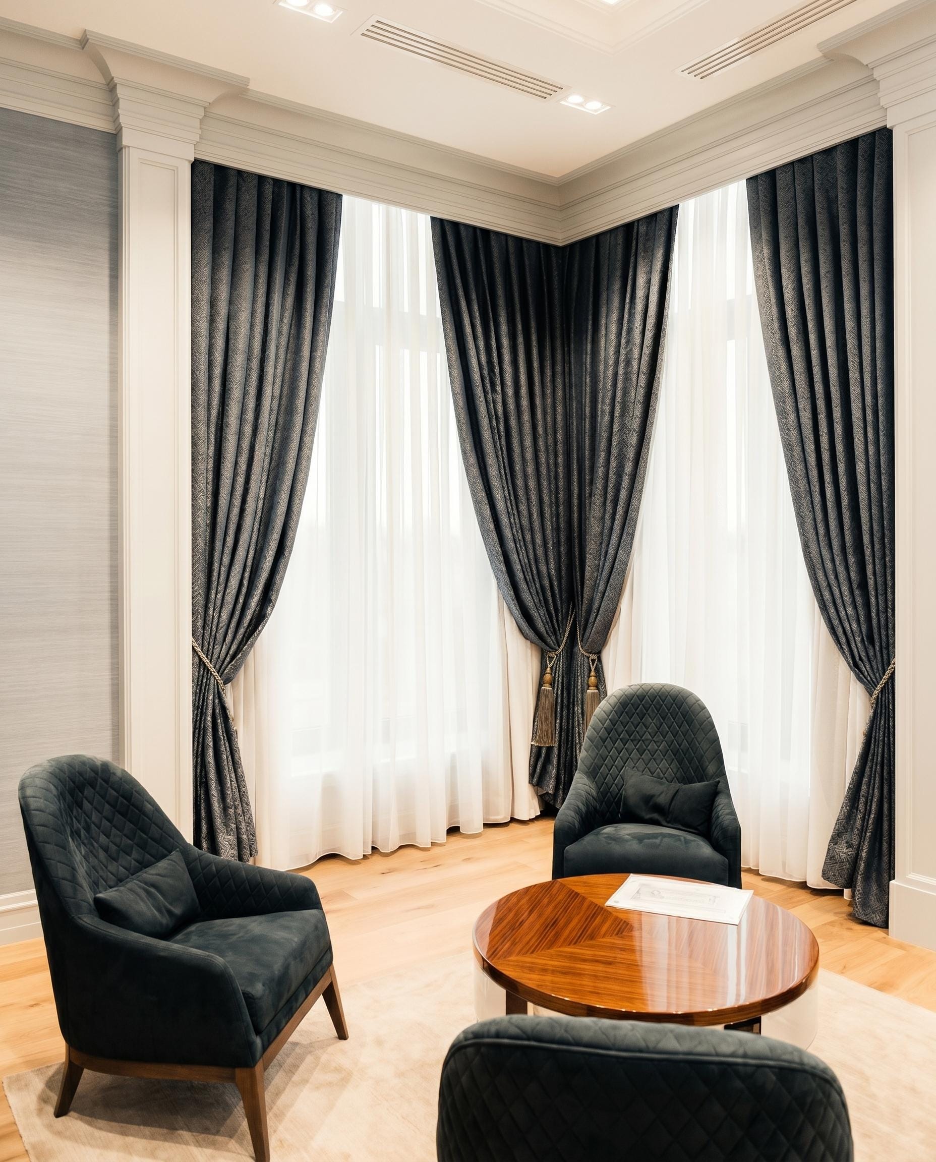 Private Bank — lounge — armchairs and round table
