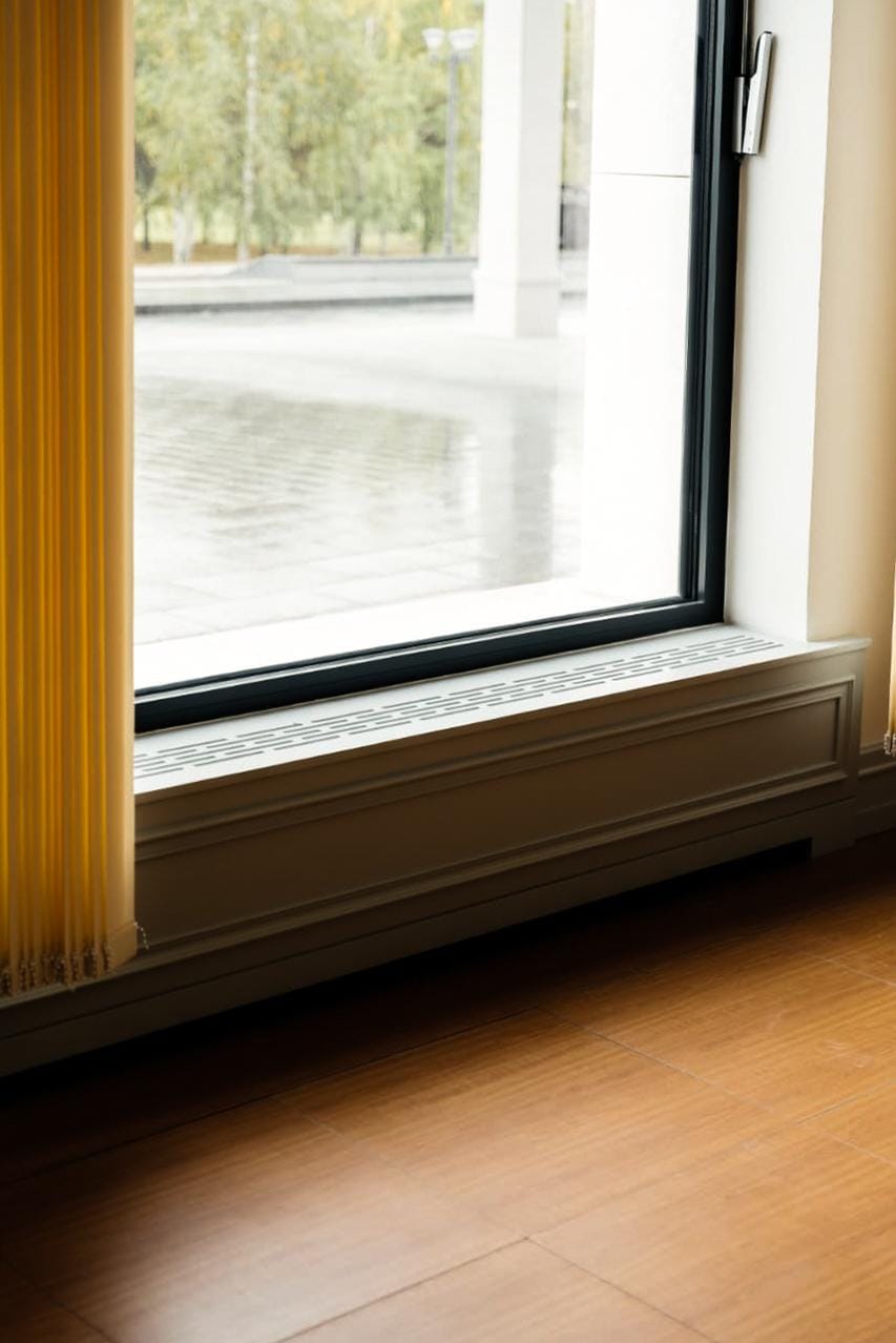 Private Bank — window sill — timber and floor