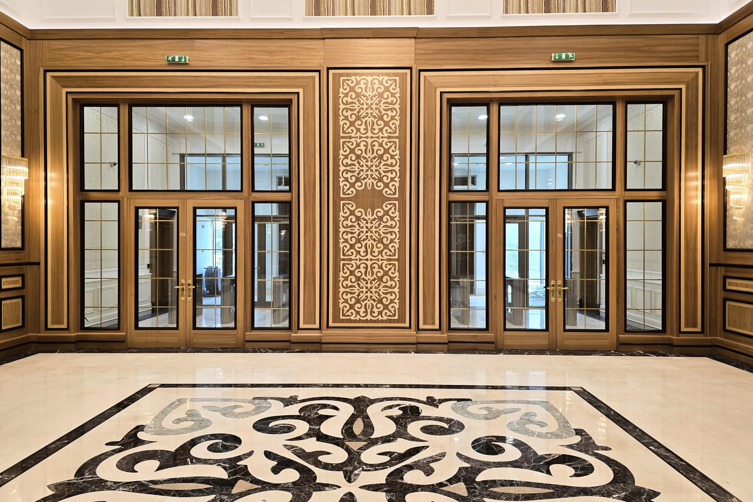 State Archive — ornate panelling — patterned floor